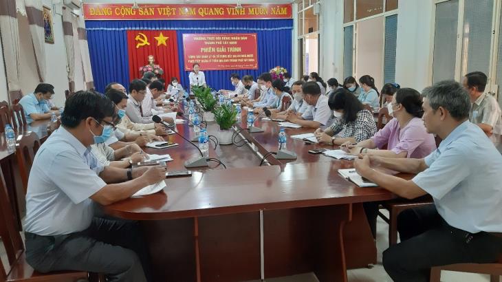 Thường trực HĐND thành phố Tây Ninh tổ chức phiên giải trình về công tác quản lý và sử dụng đất đai do Nhà nước trực tiếp quản lý